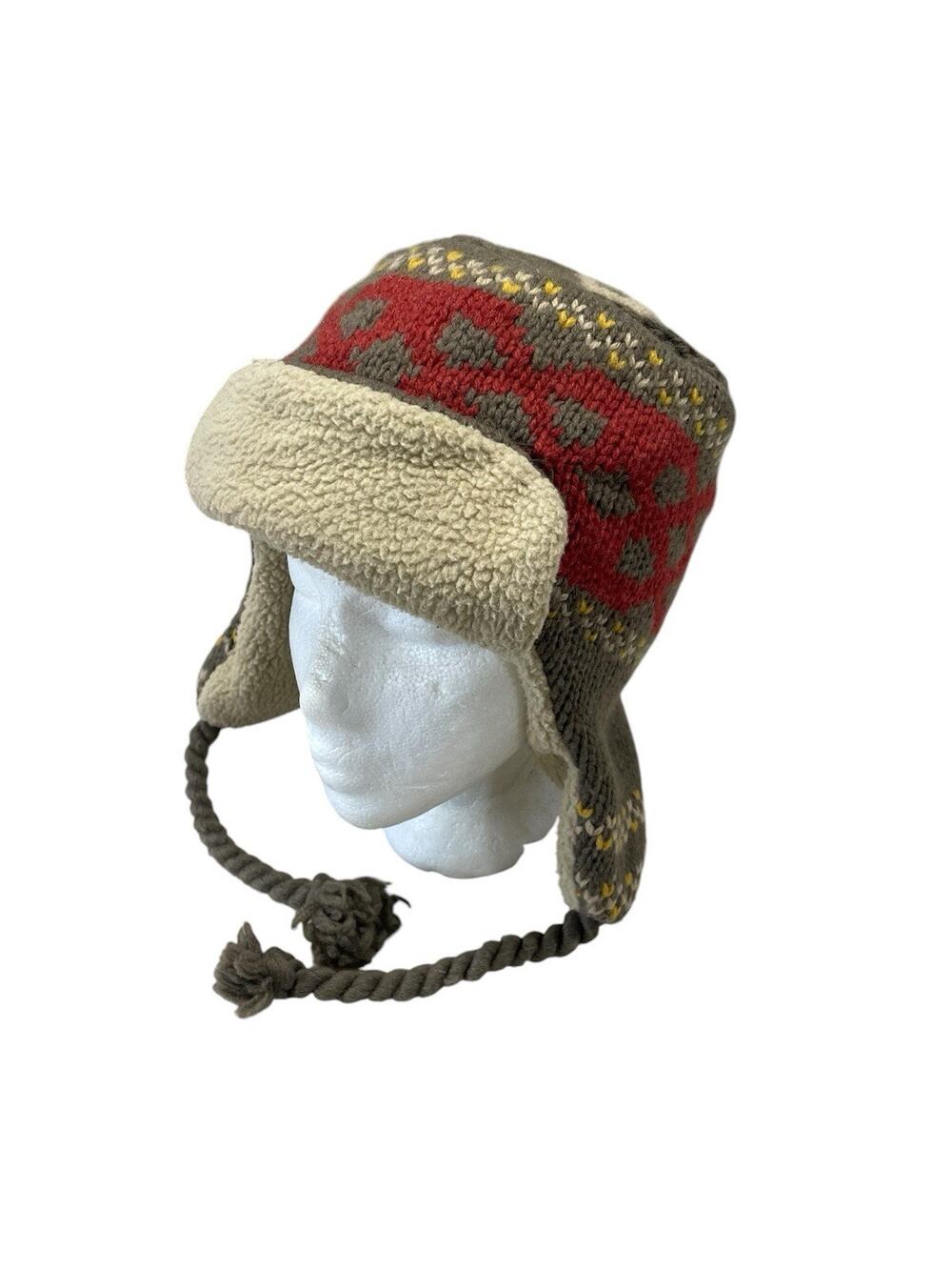REI Wool Blend Winter Trapper Hat, Ear Flaps, Tassels, One Size -Outdoors